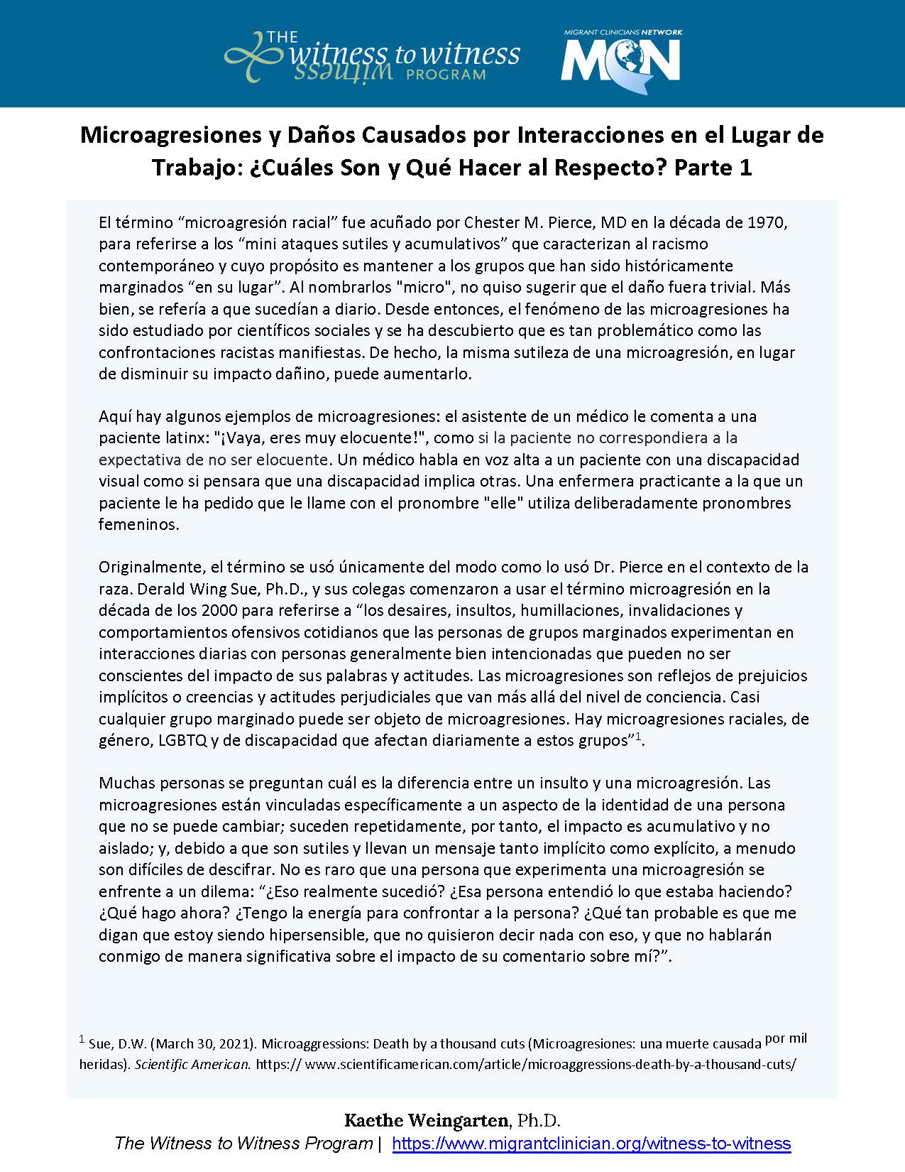 Microaggressions and Relational Harms in the Workplace Microaggressions and Relational Harms in the Workplace