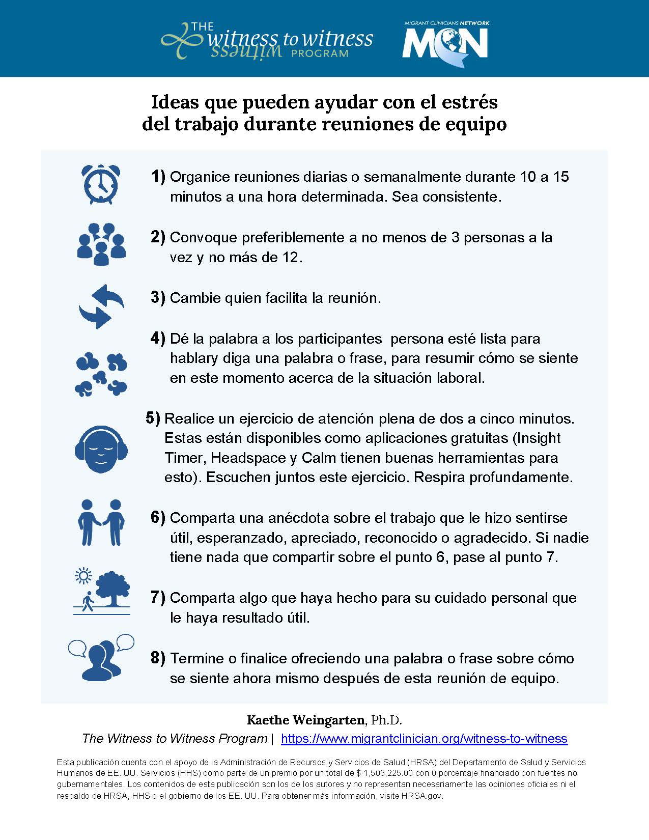 Ideas que pueden ayudar con el estrés del trabajo durante reuniones de equipo Ideas que pueden ayudar con el estrés del trabajo durante reuniones de equipo