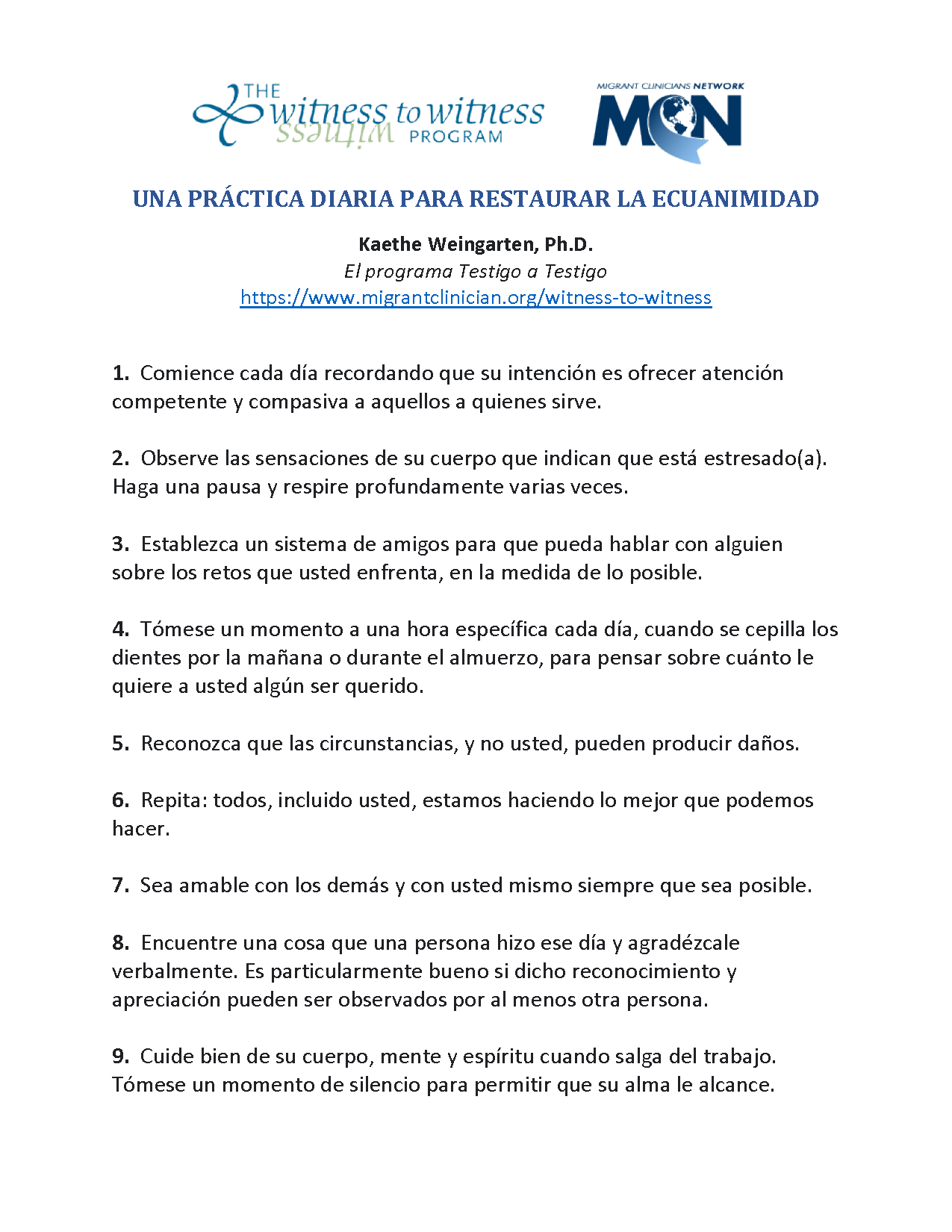 Una práctica diaria para restaurar la ecuanimidad Una práctica diaria para restaurar la ecuanimidad