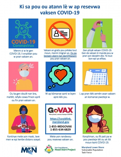 what to expect when getting the COVID-19 vaccine flyer