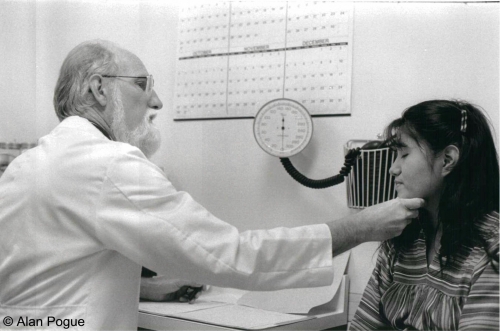 Photo by Alan Pogue Woman at doctor's office
