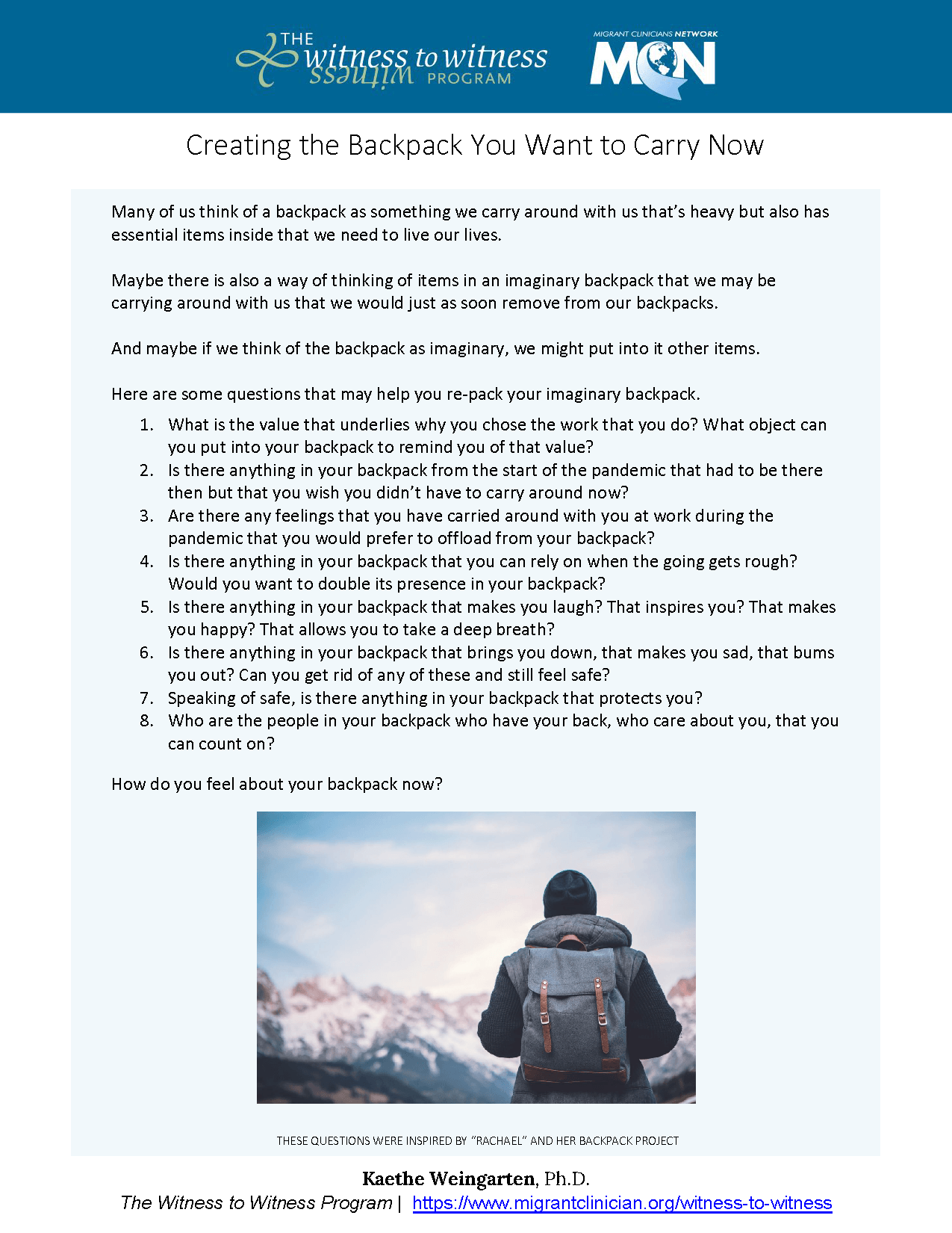 Creating the Backpack You Want to Carry Now