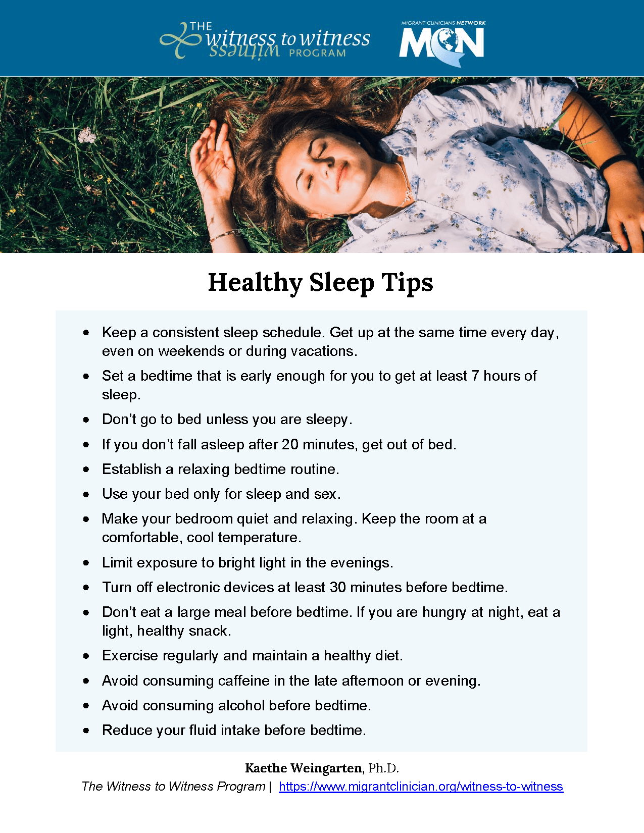Healthy Sleep Tips