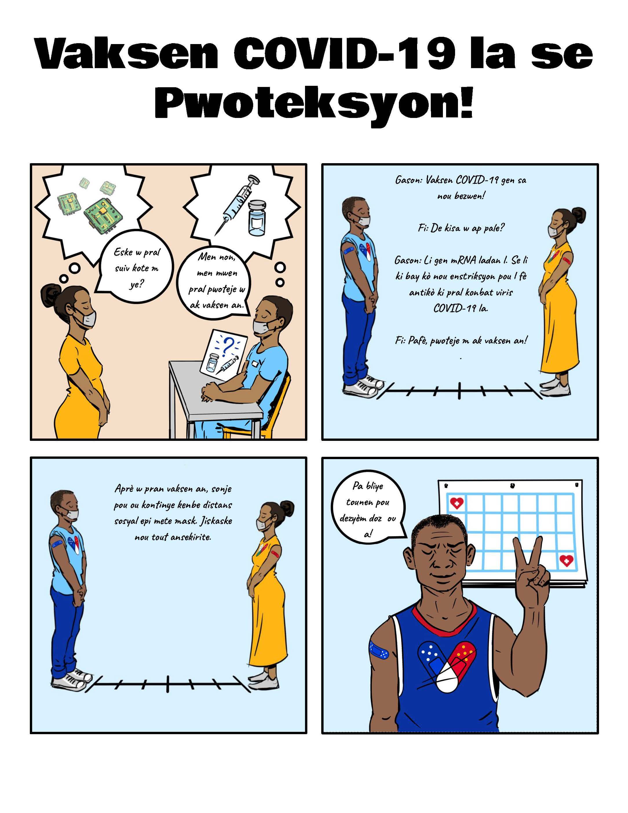 Vaksen COVID-19 la Pwoteksyon Comic