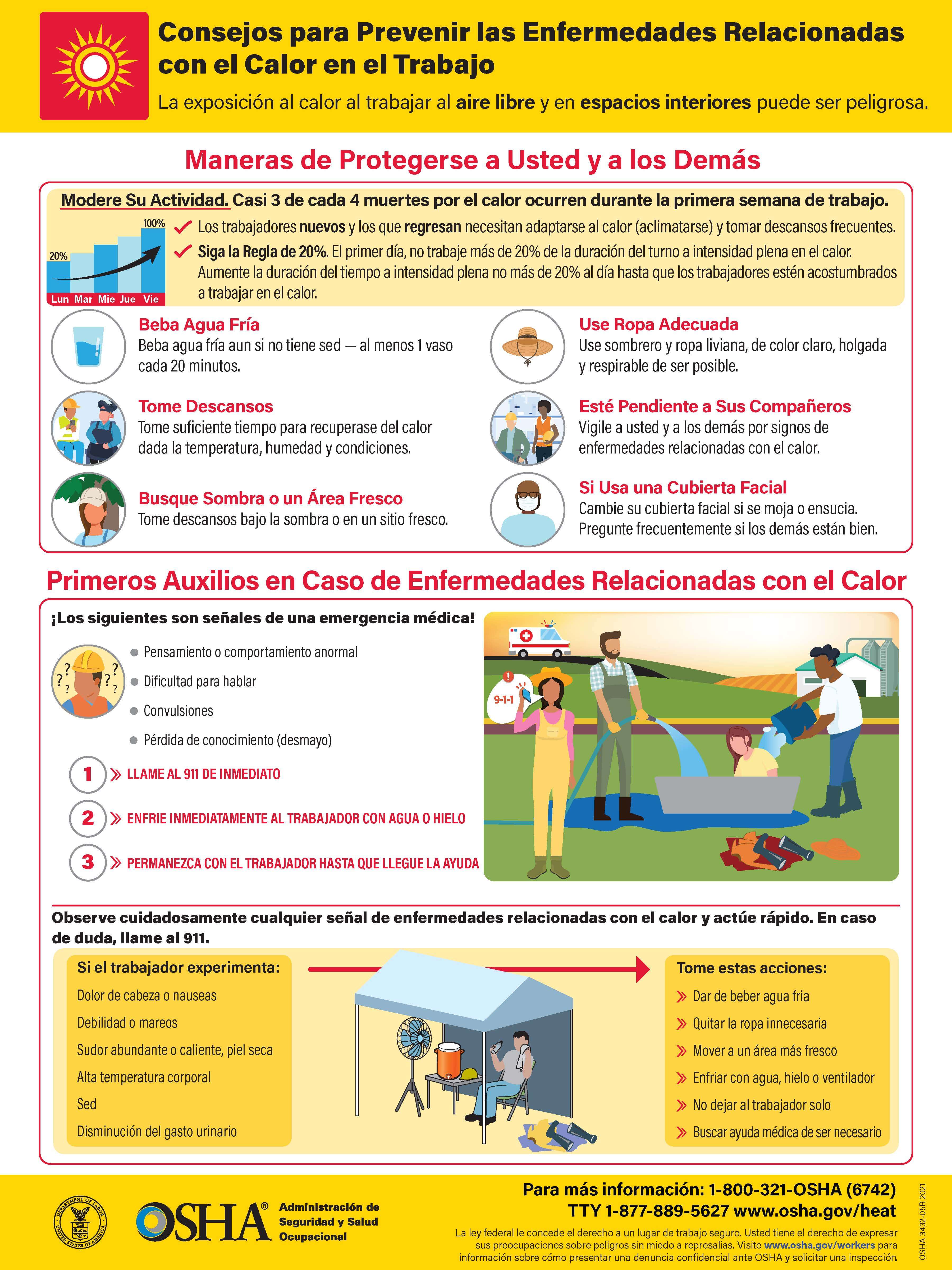 OSHA - Consejos para Prevenir las Enfermedades Relacionadas con el Calor en el Trabajo
