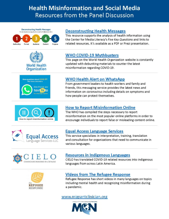 Health Misinformation and Social Media - List of Resources