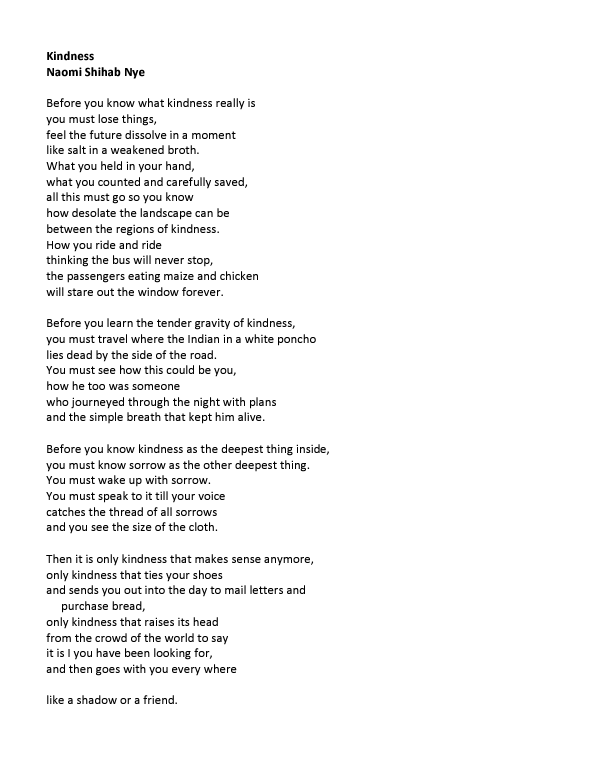 Kindness by Naomi Shihab Nye